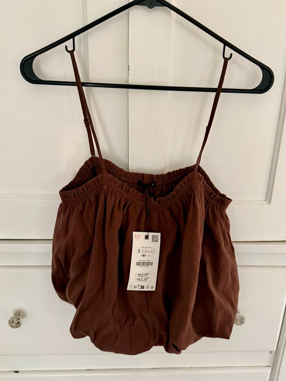 NWT Zara bubble crop tank